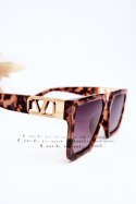 Klasyczne Okulary Przeciwsłoneczne V110063 Leopard Nude