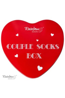 Skarpety COUPLE BOX 2 Pary Pudełko Serce Rainbow Socks