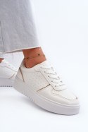 Damskie Sneakersy Na Platformie Białe Tessama