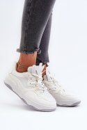 Sneakersy Damskie Na Platformie Białe Etnaria
