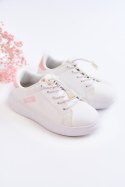 Dziecięce Sportowe Buty Big Star JJ374068 Biało-Różowe
