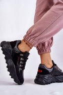 Damskie Sneakersy Na Platformie Cross Jeans KK2R4073C Czarne